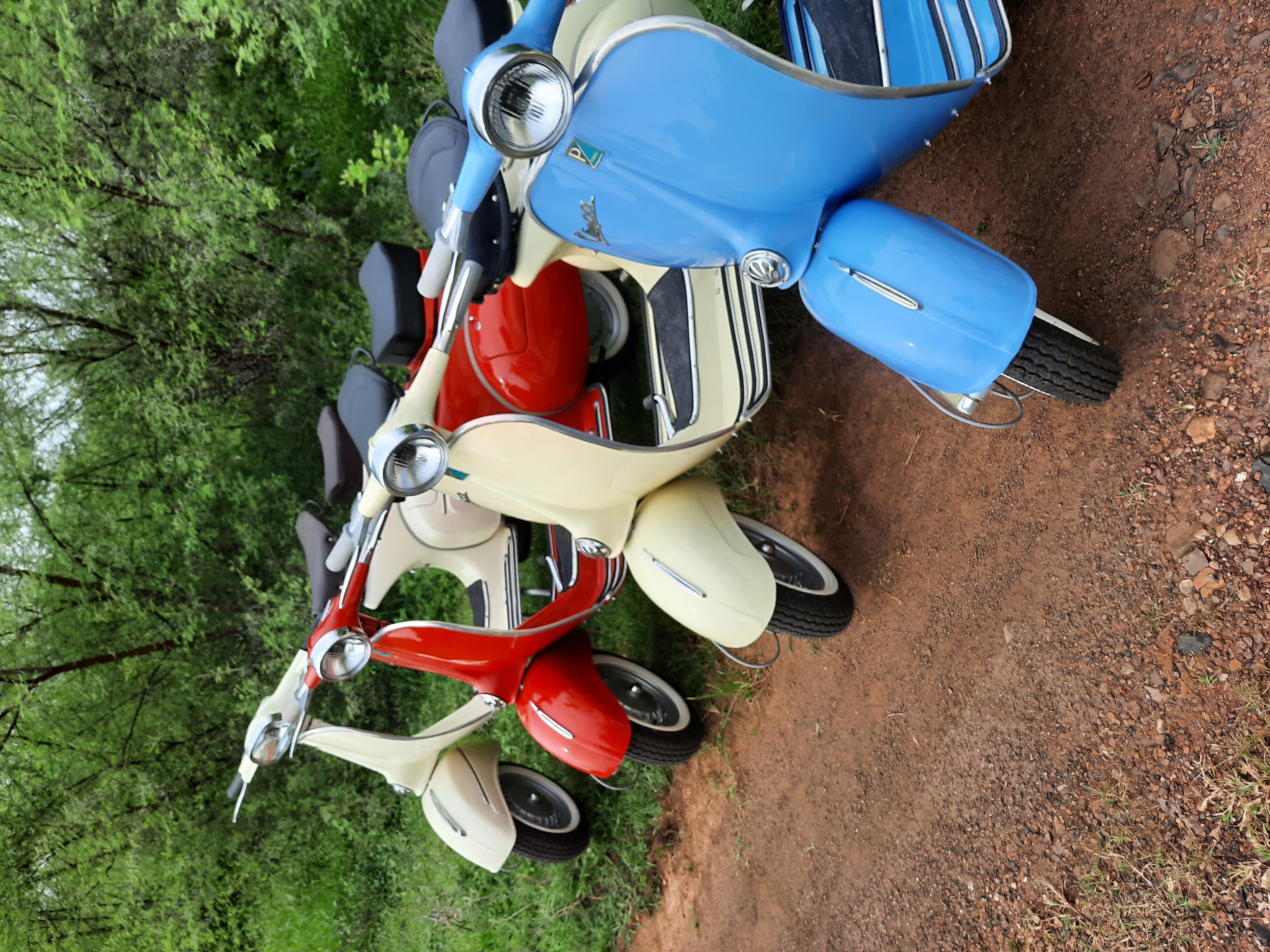 Classic Vespa in iconic mint green